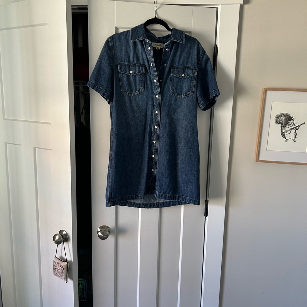 Madewell Blue Denim Shirt Dress